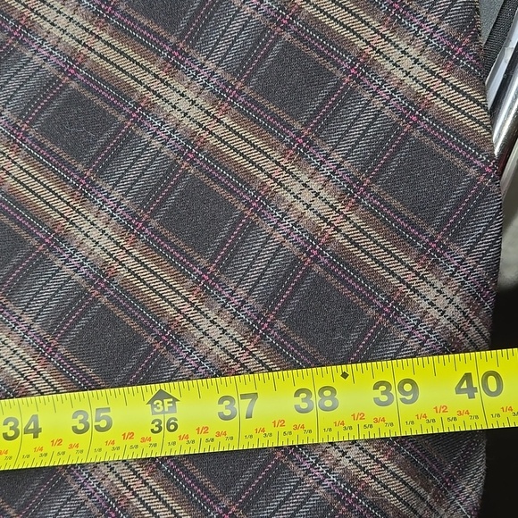 Vintage Nine West Brown Plaid Dress Set 16 - Picture 13 of 15